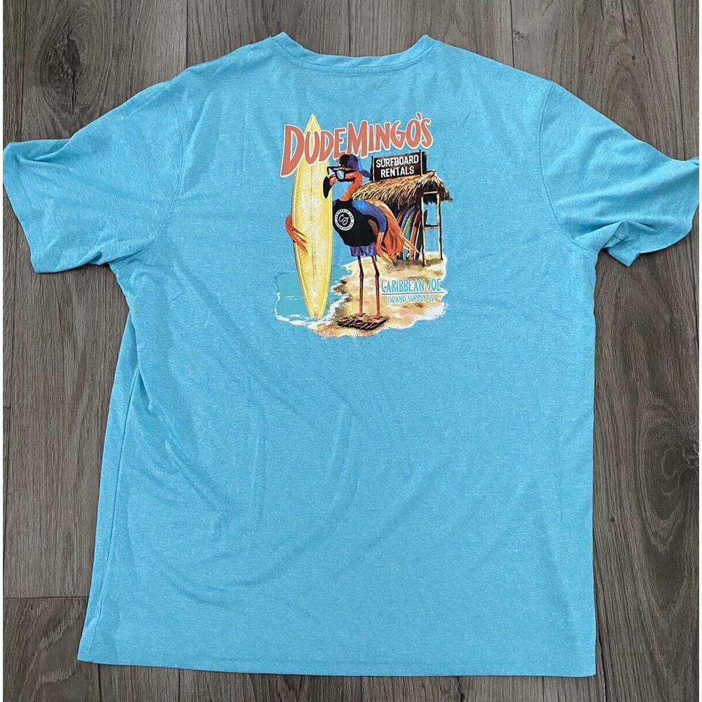 Mens Carribean Joe Breeze Tech Tee T-shirt white size Large 100% Polyester - Picture 6 of 6